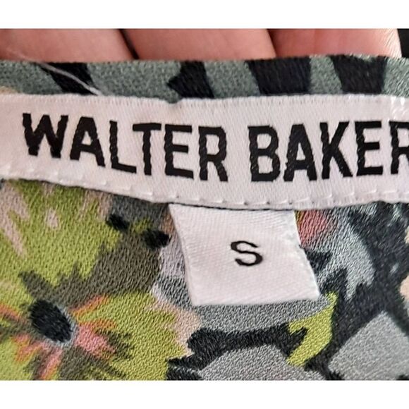 Walter Baker Long Sleeve Floral Dress Black Small - Picture 3 of 6